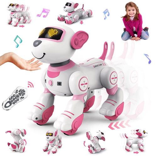 VATOS Remote Control Robot Dog Toy 17 Functions for Girls 3-12 Birthday Gift