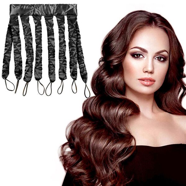 ​Heatless Curling Rod Headband Lazy Curler Headband Make Hair curling Black