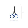 Fly Tying Offset Razor Scissor, 4in - Blue