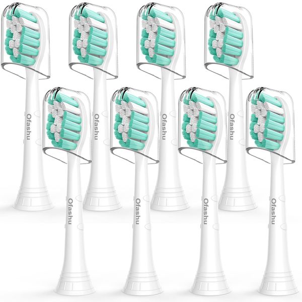 Ofashu Electric Toothbrush Replacement Brush for Phillips Sonicare Electric Toothbrush, Pack of 8