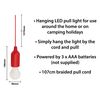 St. Helens Home & Garden LED Hanging Pull Light (Red)