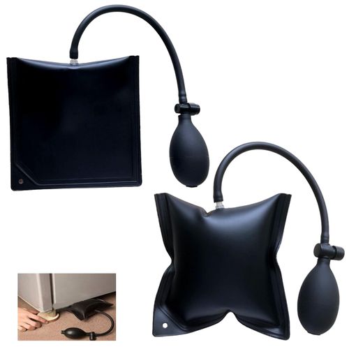2 PCS Air Wedge Air Bags for Lifting Door Air Wedge Up Bag Black Inflatable Air Wedge Pump Air Pump Wedge Up Tool for Lifting for Doors Windows Car Shim Doorstop air wedge door pump up bags