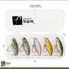 Zite Fishing Trout Wobbler Set 5.2 cm - 5 UL Trout Bait Bass Fishing Lure - Slow Sinking Trout Spoon Alternative with Bait Box, Trout Bait, Fishing Lure Trout, Fishing Lure for Trout