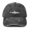 ZLYC Embroidered Cotton Baseball Cap Adjustable Snapback Dad Hat (Shark Grey),One Size