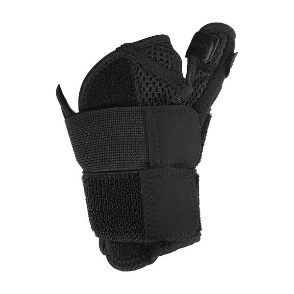 Homiladi Thumb Brace Reversible, Comfortable Thumb Support Brace, Thumb Spica Splint for Right & Left Hand, Breathable Thumb Spica for Sprains, Arthritis, Tendonitis, Pain Relief (Black)