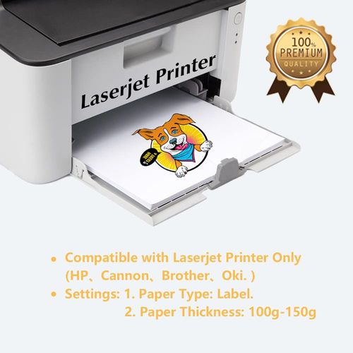 TransOurDream Tru-Transfer Paper for Laser Printer 10 Sheets A4 Iron on Transfers for Cotton Heat Transfer Paper for Light Fabric White T-Shirt Easy to Use DIY Gifts