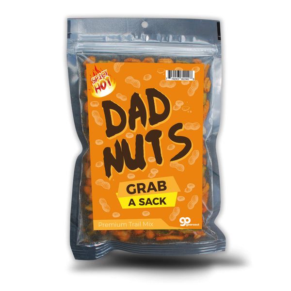 Dad Nuts Spicy Trail Mix - Funny Snacks for Men - Spicy Blend - Made in the USA - Gag Gift - Grab a Sack