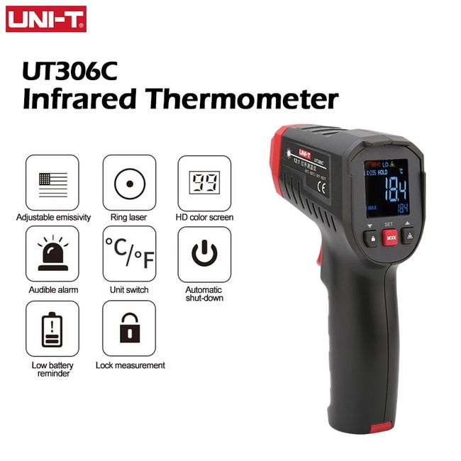 Infrared Laser Thermometer Gun No-Contact Digital Temperature Measurement  Tester