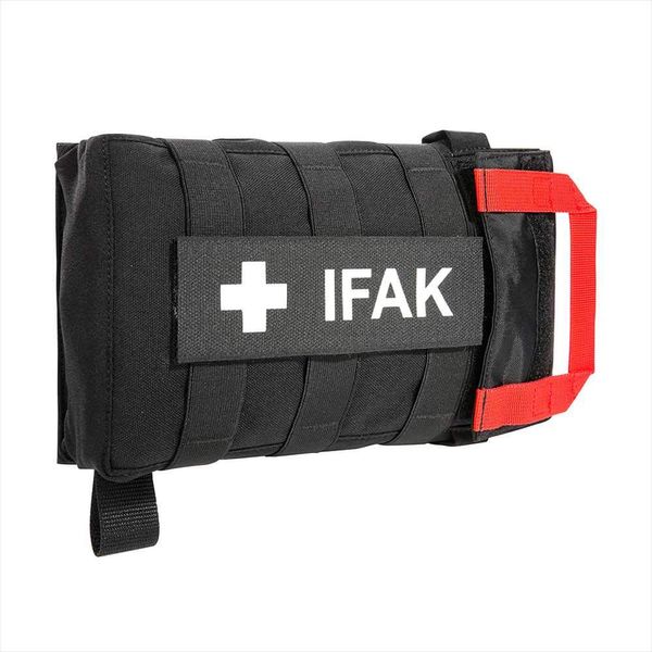 Tasmanian Tiger TT IFAK Pouch VL L Molle Compatible First Aid Kit Belt Bag for Hiking Outdoor Travel Police Service (Black)