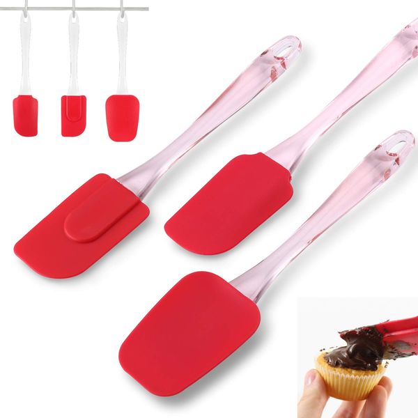 Chef Remi Baking Spatulas | Set of 3 Non Stick Silicone Cooking Spatulas