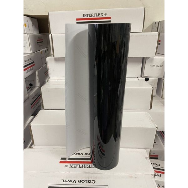 Roll  Black Glossy Vinyl 24 " x 50 yards  ( 150 Feet  ) Plotter  Interflex®