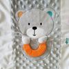 Patch & Play Activity Blanket Teether Mirror Textured Super Soft Grey Teal Blue
