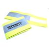 Yellow Hi Visibility Reflective Armband Arm Band Printed SECURITY