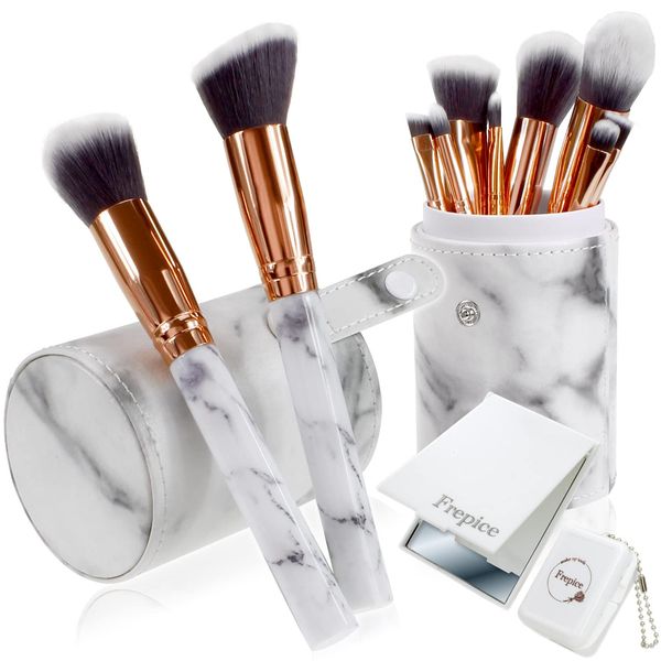 Frepice Makeup Brushes, Set of 10, Powder Brush, Concealer Brush, Makeup Brush Holder, Makeup / Howlite