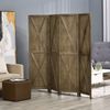 4-Panel Folding Privacy Room Screen Divider for Indoor Bedroom Office, Brown