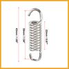 Partuto 4 Pcs 43mm 1.69" Motorcycle Muffler Exhaust Pipe Spring Silver Tone Replacement