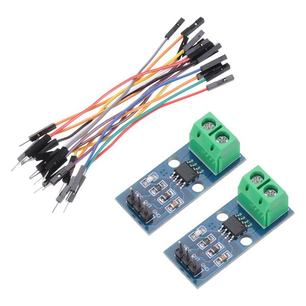 MECCANIXITY 2pcs ACS712 Current Sensor Module 5A Range Hall Effect Current Sensor Current Measuring AC/DC with Cable for Detecting Current