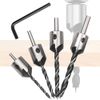 Countersunk Drill Bit 4 Piece Chamfer Cutter Countersunk Drill Bit Woodworking Drill Countersunk Drill Bit Countersink Drill Bit Sharp Angle Bit Drill Trimmer For Carpentry DIY Tool Carbon Steel High