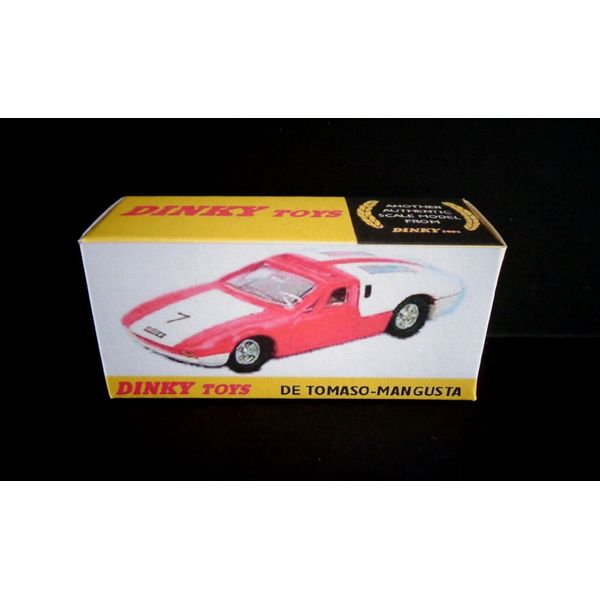 Dinky No. 187 De Tomaso Mangusta Reproduction Box  (Box Only)