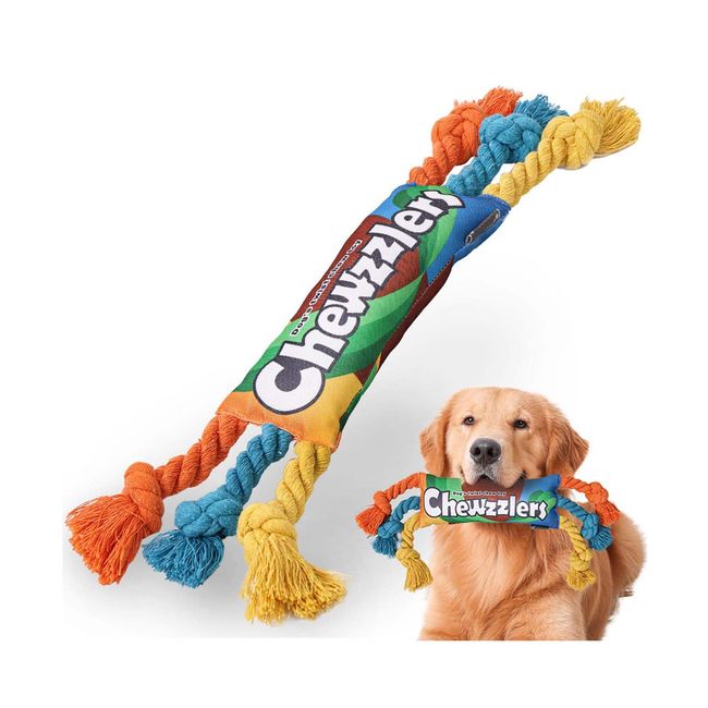 PetGround Dog Toy, Rope, Sound, Pulling Toy, Toothpaste Rope, Stress Relief, Dog Toy, Durable, Small Dogs, Medium Dogs, Large Dogs, Killing Time Toy