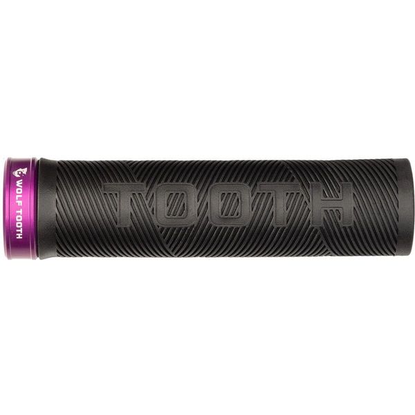 Wolf Tooth Echo Lock-On Grip – Black Grip with Purple Collar
