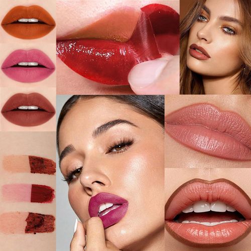 Peel Off Lip Stain Tattoo Set, 3 Colors Peel Off Lip Liner, Removable Lip Liner Set, Matte Finish Waterproof Lip Liner Pencil, Transfer-proof Peel Off Lip Stick Highly Pigmented Color Lip Makeup