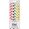 Creative Converting PC090410 Paper Straws Assorted Colors Striped Eco-Flex Bendable Straws-24 Pcs