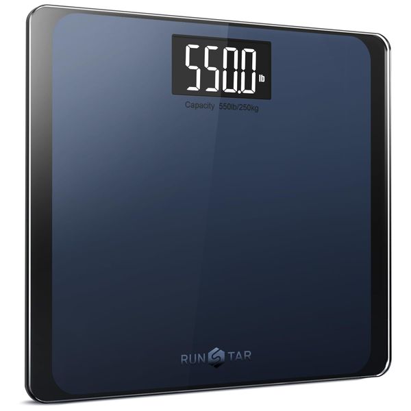 RunSTAR 550lb Bathroom Digital Scale for Body Weight with Ultra-Wide Platform...