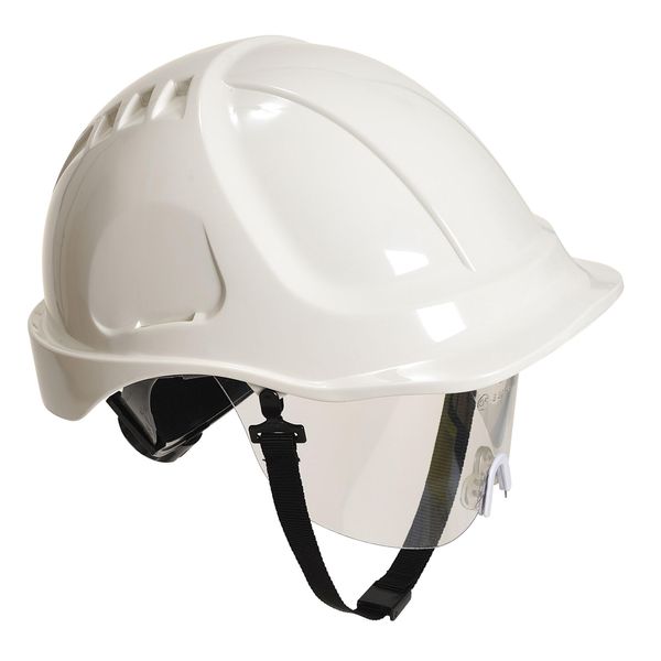 Portwest PW54 Endurance Plus Visor Workwear Safety Helmet White