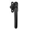 Nicerity 2Pcs Casement Locking Handle Right-Handed with Offset Base,Window Locking Handle Grip (Black)