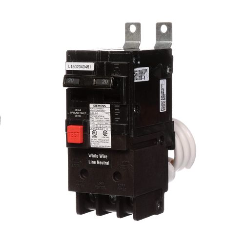 Siemens BE220 20-Amp Double Pole 120/240-Volt 10KAIC Ground Fault Circuit interrupter