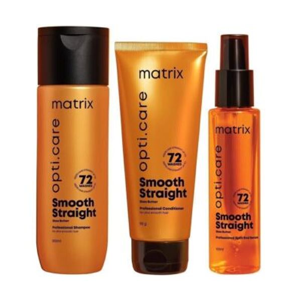 Matrix Opti Care Professional Straight Spa Shampoo Conditioner Serum Combo Pack