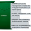 Green Compost Trash 23 gallon Waste Bin Trimline™ 