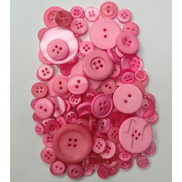 100g **Light Pink** Sewing Buttons/Assorted Sizes/Arts Crafts/Scrapbook/Card Making