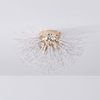 Pendant Light Led Chandelier Flush Mount Dandelion Crystal Ceiling Lamp