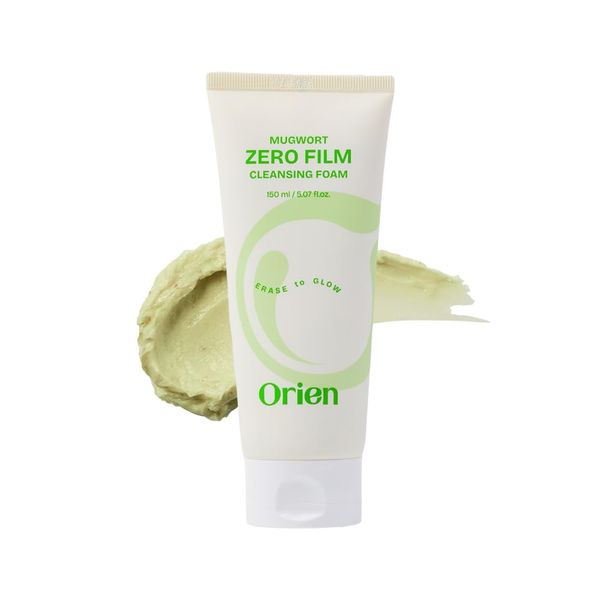 Orien Mugwort Zero Film Cleansing Foam 5.07 fl.oz, 150ml ㅣDaily Makeup Blackhead Removal No pore clogging Korean skincare double cleansing