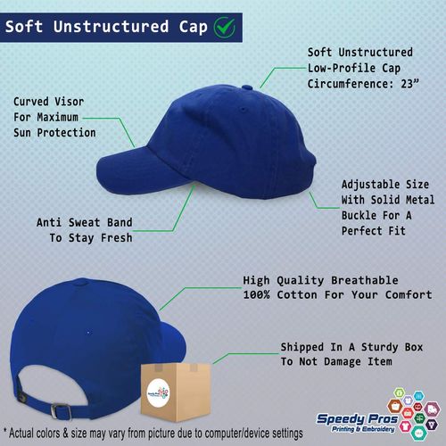 Soft Baseball Cap Squid Sea Animal Embroidery Ocean and Sea Life Squids Twill Cotton Embroidered Dad Hats for Men & Women Royal Blue Design Only