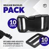 DOJA Barcelona Release Buckle + Double Entry Buckle, Black/White, 38mm