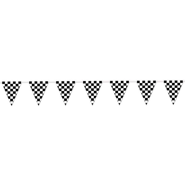 Checkered Pennant Banner Party Accessory (1 count) (1/Pkg)