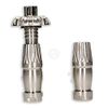 Adept Gothic 15 mm Black Nickel TRV & Lockshield Valve Set (Silver Nickel)