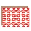 Wee Blue Coo CARD GREETING KISS LIPSTICK LIPS PATTERN DESIGN GIFT