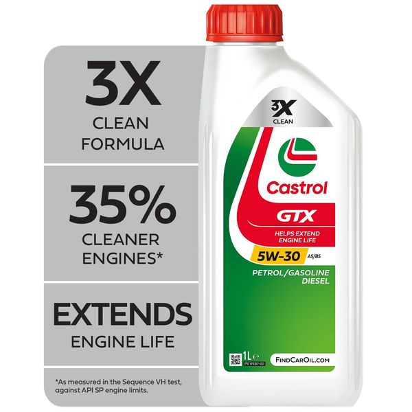 Castrol GTX 5W-30 A5/B5 Engine Oil 1L, White