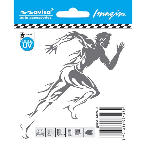 Avisa Auto Tattoo Sticker Runner man - 9,7x9,9cm