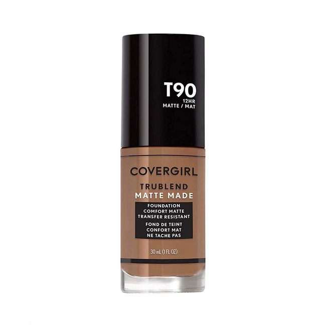 Covergirl Trublend Matte Made Liquid Foundation, T90 Tawny, 1 fl oz (Pack of 2)