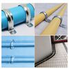 6Pcs 6" Cable Clamp U Shape Stainless Steel Rubber Cushioned Pipe Strap