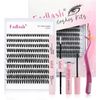 DIY Individual Cluster Lashes Kit , 40D-0.07-D-mix(12-18mm, 200 cluster