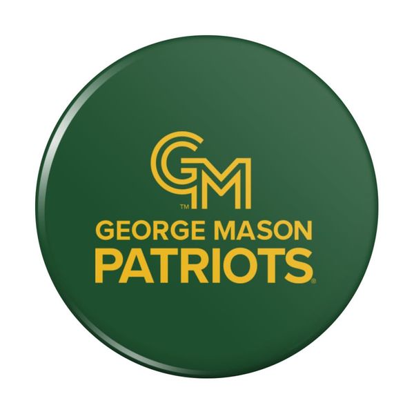 George Mason University Primary Logo Kitchen Refrigerator Locker Button Magnet - 2.25" Diameter
