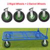 8 inch Heavy Duty Industrial Rubber Caster Wheels,4 Pack Rubber Inflatable