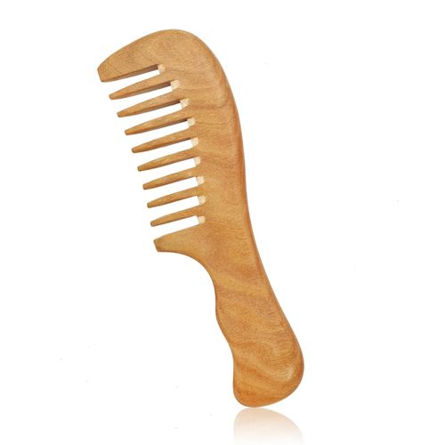 Wooden Comb, Coarse Curls, Natural Curling Comb, Wood, No Static, Curls Comb, Coarse Comb for Curls, Wide Tooth Comb Coarse Zinc Wood for Women, Curly, Wavy Thick Hair