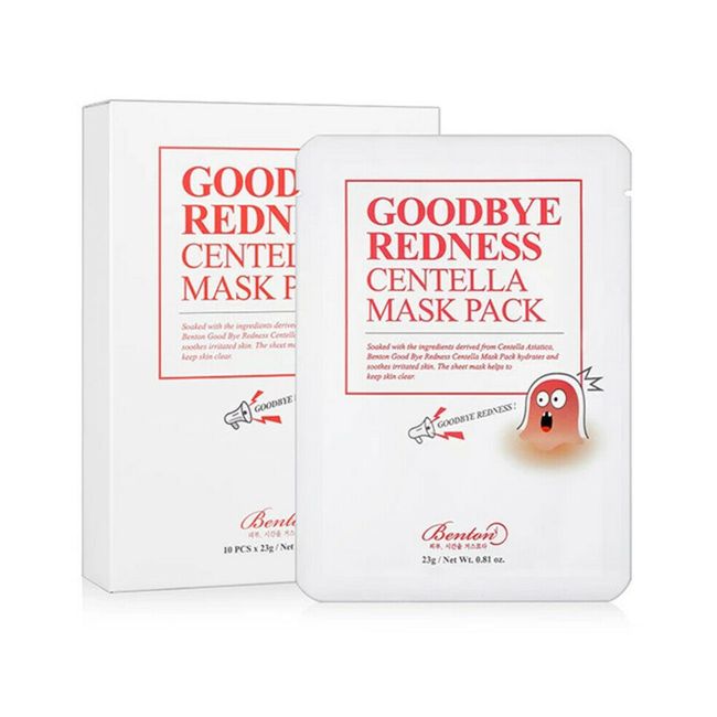 BENTON Goodbye Redness Centella Mask Pack 10pcs  (1box) US Seller